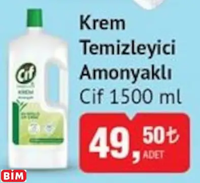 CİF  KREM  TEMİZLEYİCİ AMONYAKLI